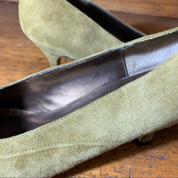 Gold Suede Jennifer Moore Heels - Picture 5 of 7